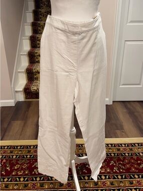 Chico's Linen-Blend Straight Leg Pants